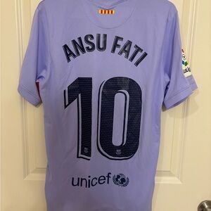 Nike Barcelona 21/22 Ansu Fati #10 Away Soccer Jersey Size S